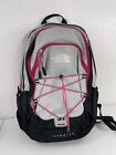 The North Face Backpack - Isabella Gray & Pink with Many Pockets/Compartments