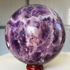 1356g Natural Fantasy Amethyst Quartz Crystal Sphere Mineral Healing AF114