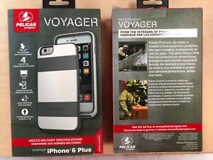 Pelican Voyager Rugged Case for iPhone 6+, 6s Plus w/ Holster  - White / Gray
