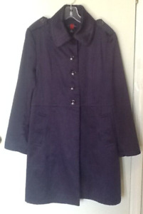 Nordstrom GALLERY Women’s Large Trench Coat Purple EUC