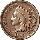 1869 1C Indian Head Cent VG K15529