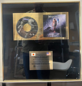MEGADETH 1993 COUNTDOWN TO EX GOLD SALES AWARD 100K SALES TOSHIBA EMI RECORDS