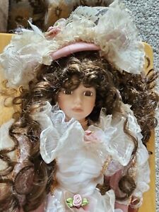 New ListingCathay 16”  Porcelain Doll With Stand 1-5000 Limited Edition Victorian Era Dress