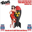 Sexy Pinup Girl Bomb V2 Printed & Laminated Window Decal Sticker Car Truck SUV