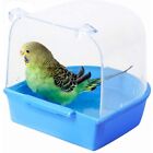 Bird Bath Box Parrot Bathing Tub for Finch Canary Lovebird Parakeet Cockatiel