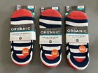 Pact Organic Men No-See-Em Sock One Size Sailor Stripe 2 Pk X 3