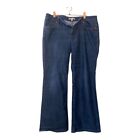 Cabi Mid Rise Jeans Womens Size 12 Dark Wash Bootle  inseam 28