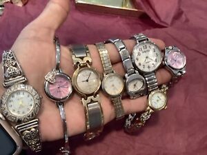 Vintage to Now Women's Wristwatch Watch Lot Gold Silver Tone Quartz AS IS