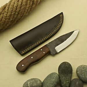 SUPERB LOOKING CUSTOM HAND MADE CARBON STEEL FIXED BLADE ROSEWOOD HANDLE KNIFE