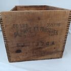 Vintage Wooden Dupont High Explosives Crate Dovetail 50 LBS Wood Box Antique