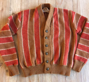 Vintage Jantzen Cardigan Sweater Cobain Style *Large*/Medium Royal Canadiens