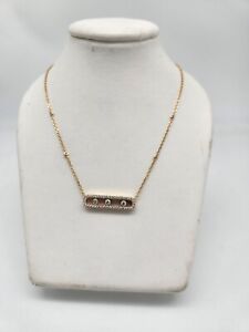 Messika Paris Move Pave Diamond Pendant Necklace 18K Rose Gold