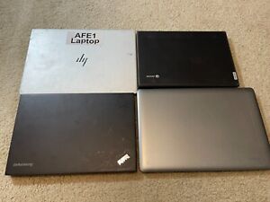 New ListingLot of 4 laptops - 1x HP, 1x Misc, 2x Lenovo, Untested As Is