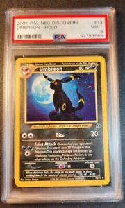 PSA 9 MINT Umbreon 13/75 Neo Discovery Unlimited HOLO Pokemon Card