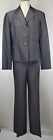 Vintage Talbots Pant Suit - Size 8 - Gary w/ Pinstripe - Lined