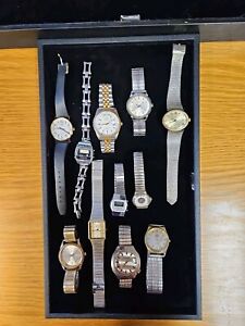 Vintage untested watch lot of 11 [ D1] Bullova. Timex. Elgin and more