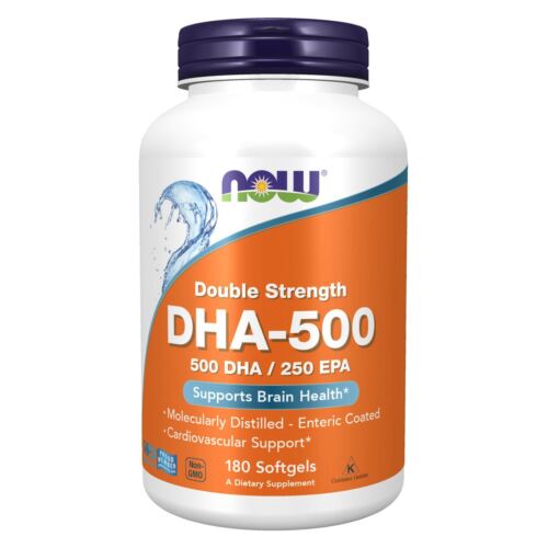 NOW FOODS DHA-500, Double Strength - 180 Softgels