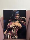 Black Velvet Oil Painting “Frederic” Nude Woman Brunette Unframed 14x19 Original