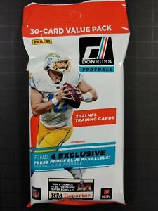 New Listing2021 Panini Donruss NFL Football VALUE PACK 30 Cards, SEALED.