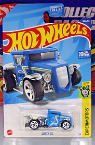 Hot Wheels 2022 Blue Gotta Go #166, Hot Wheels Experimentors 10/10 Treasure Hunt
