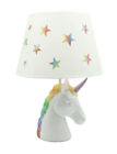 Unicorn Statue Table Lamp-Rainbow,Stars,Glitter Girls BedRoom Decor-Nightlight