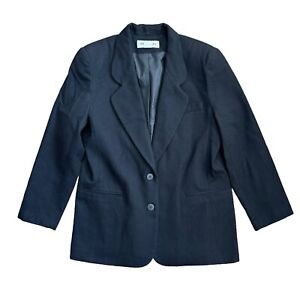 Vintage Norton McNaughton 100%Virgin Wool Lined Blazer Jacket size 12
