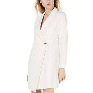 Bar III Solid Blazer Dress Washed White, Various Sizes