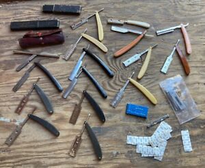 Vintage Antique Straight Razor Shaving Lot Collection Germany Solingen Knives