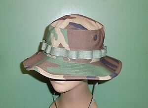 USGI Woodland Camo Ripstop Hot Weather Jungle Boonie Hat Cap Type II All Sizes