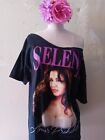 SELENA official T-SHIRT  Size Large Selena Quintanilla Black off Shoulder