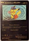 Special Delivery Pikachu Black Foil Pokemon Card Promo - SWSH074 - Fan Art