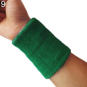 Unisex Colorful Cotton Wrist Sweatband for Tennis Sports Basketball Gym KU