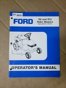 Ford R8 R12 Riding Mower 9607479-9607438 Operators Manual