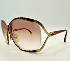Vintage Rare CHRISTIAN DIOR Brown Fade Sunglasses 2056 11 67-18-130 Gold / Print