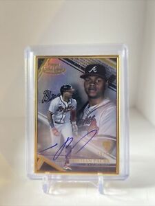 2021 Topps Gold Label Black Framed Cristian Pache Rookie Auto On Card. /75