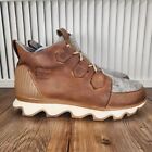 Sorel Kinetic Caribou Snow Boots Women's 10 Brown Leather Ankle Cabin NL3372-224