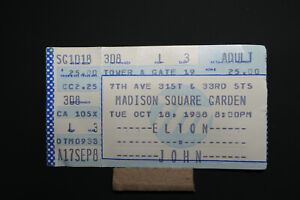 ELTON JOHN - REG STRIKES BACK TOUR MADISON SQUARE GARDEN - OCT 18, 1988 - TICKET
