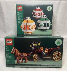 LEGO Holiday Sets - Wintertime Carriage Ride 40603 - Christmas Decor 40604 - NEW