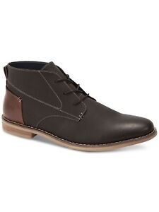 DEER STAGS Mens Black Mark Almond Toe Lace-Up Dress Chukka Boots 11.5 M