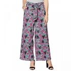 everyday Jane Women's Panther Faux Silk Wide Leg Pull On Pants. 690117 S M
