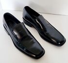 GORDON RUSH Mens Dress Shoes Black Leather Slip On Loafers Size 11
