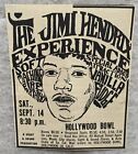 1968 Jimi Hendrix, THE HOLLYWOOD BOWL, KHJ Presents, Concert Ad