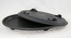 2 Oval Black Plastic Humidity/Drip Tray for Bonsai, Indoor Plant 9.5
