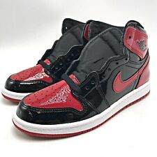 Nike Jordan 1 Retro High OG Patent Bred (PS) shoes AQ2664-063 size 2.5Y