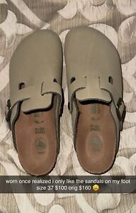 New Women’s Birkenstock Size 37 Boston Soft Footbed Classic Clog Shoes