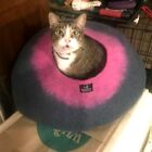 Gray Pink Walking Palm Cat Cave Pet Bed LARGE  For Cats and Dogs
