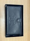 CHANEL Black Caviar Leather CC Long Wallet w/ Box + COA