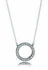 New Authentic SIlver Hearts of Pandora Pendant Necklace 590514CZ -45cm/17 /POUCH