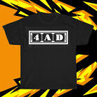 New Shirt 4AD Record Logo Men's Black T-Shirt USA Size S to 5XL