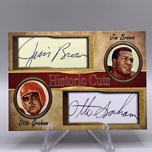 Jim Brown & Otto Graham - Historic Cuts - Cleveland Browns Facsimile Autograph